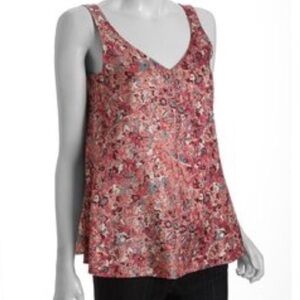 Marc Jacob woman’s Abstract Floral 100% silk top blouse